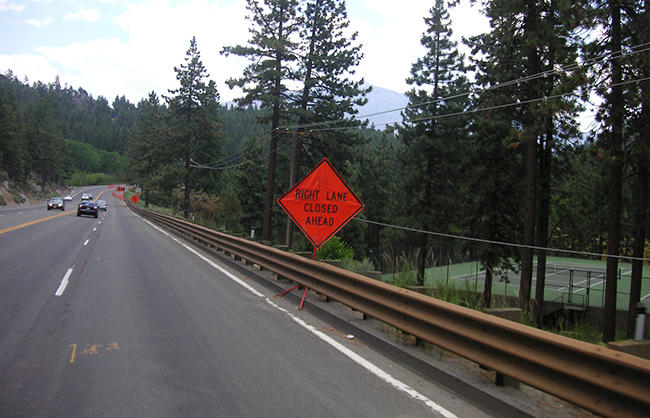 Right Lane Closed Ahead